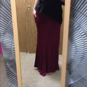 LIKE NEW! Beautiful Soft Burgundy Maxi Skirt